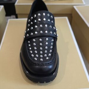 Michael Kors Black Studded Loafers